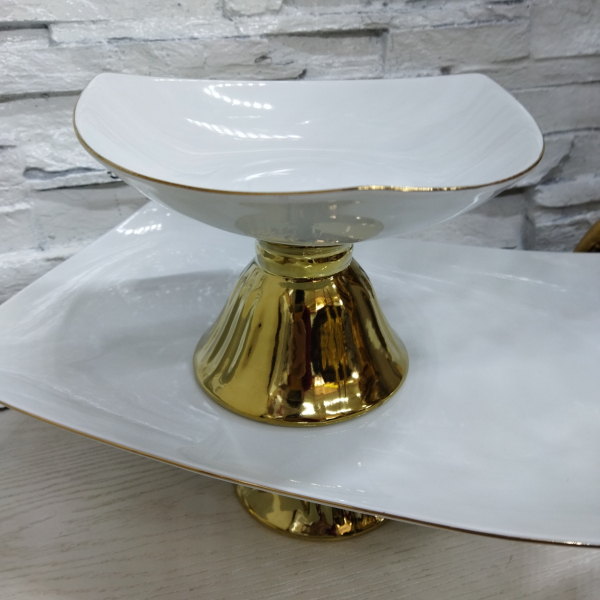 سرویس 16پارچه چینی ساده لب طلایی