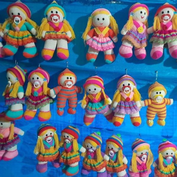 عروسک آستانه بافتنی سایز20سانتی