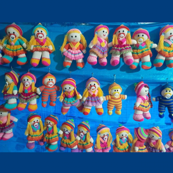عروسک آستانه بافتنی سایز25سانتی